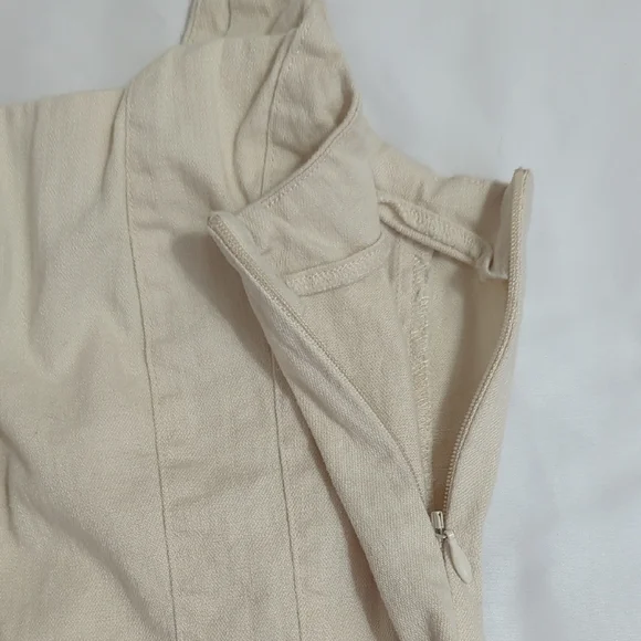 Banana Republic Denim Button Bustier Top, Color Ecru Size 2 - Picture 6 of 10